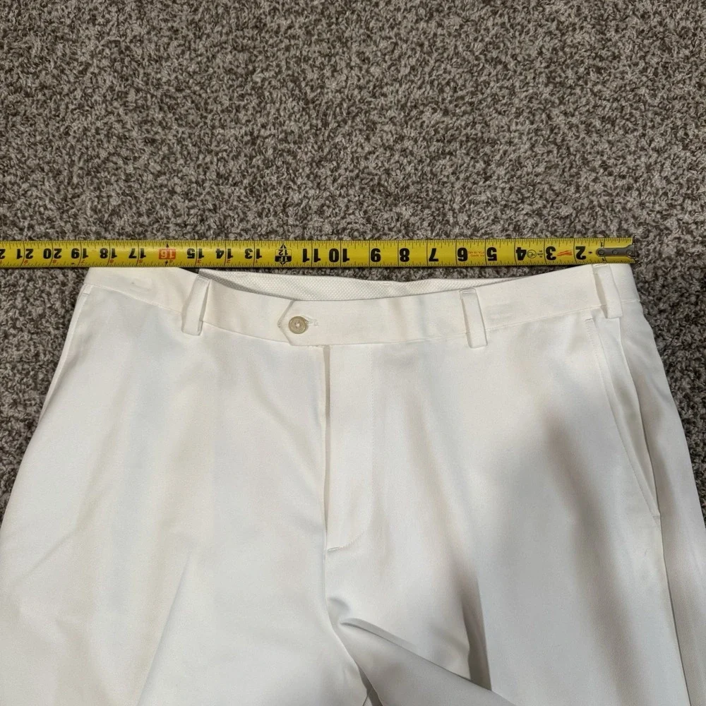 IZOD Golf Pants Cool FX Moisture Wicking Glove Pocket White 38x30 - Picture 6 of 6